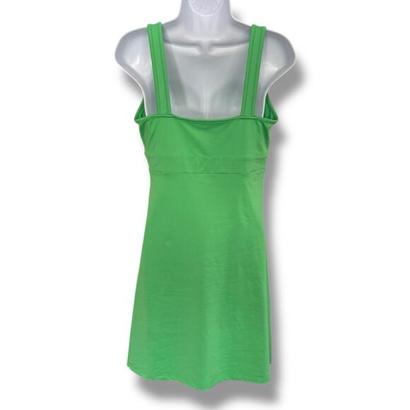 Patagonia Florita Fit & Flare Dress Size Medium Green V-Neck Sleeveless Tank EUC - Picture 4 of 5